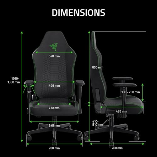 Ergonomic Gaming Chair with Built-In Lumbar Support and Fabric Finish
