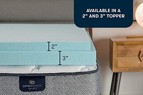 3-Inch Cooling Gel Memory Foam Mattress Topper - Twin XL Dorm Size