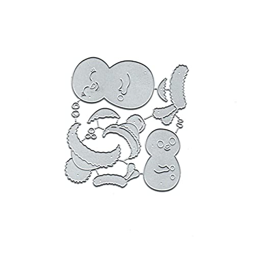 Christmas Snowman Family Metal Die Cuts Kit for Scrapbooking & Card Making