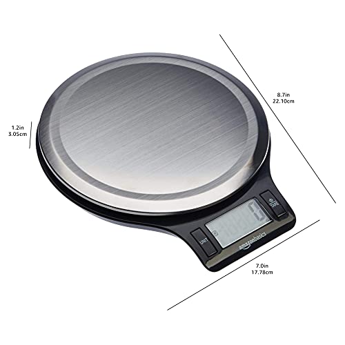 Digital Kitchen Food Scale with Stainless Steel Platform & LCD Display, 11lb