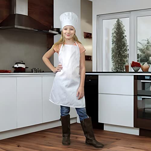 Kids Chef Hat and Apron Set for Cooking and Baking