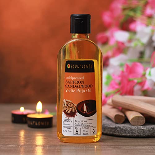 Organic Saffron Sandalwood Fragrance Oil - 100% Pure for Home Use