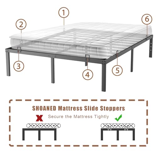 Adjustable Mattress Slide Stoppers for Metal Bed Frames, 6-Piece Set