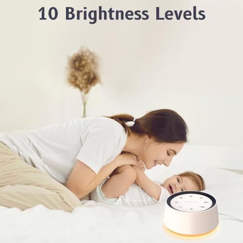 Brown Noise Sound Machine with 30 Soothing Sounds and Night Light