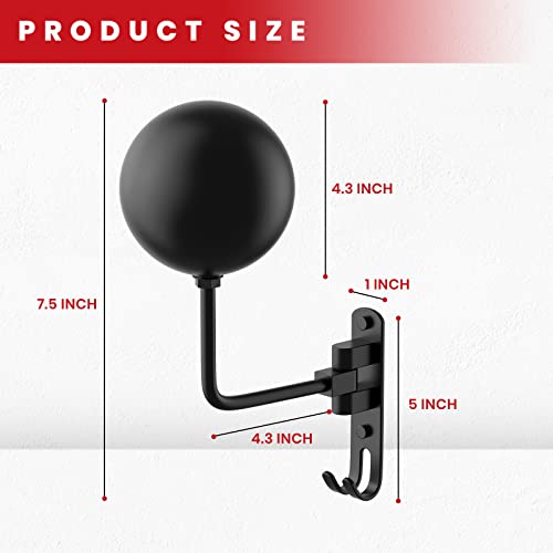 180° Swivel Aluminum Wall Mount Helmet Holder for Motorcycle and Sports Gear
