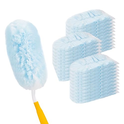 40 Pack 360° Heavy Duty Microfiber Duster Refills with 2 Handles