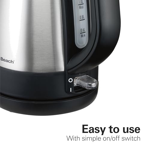 1 Liter Electric Tea Kettle - Fast Boiling Stainless Steel Hot Water Boiler