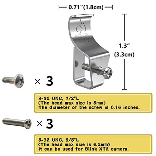 Vinyl Siding Hooks Clips for Outdoor Decor and Security Cameras 6-Pack