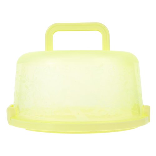 YARNOW Portable Cake Carrier with Handle 9.75 Inch Transparent Plastic Cake Box Kitchen Baking Storage Container for Birthday Parties Outdoor Use