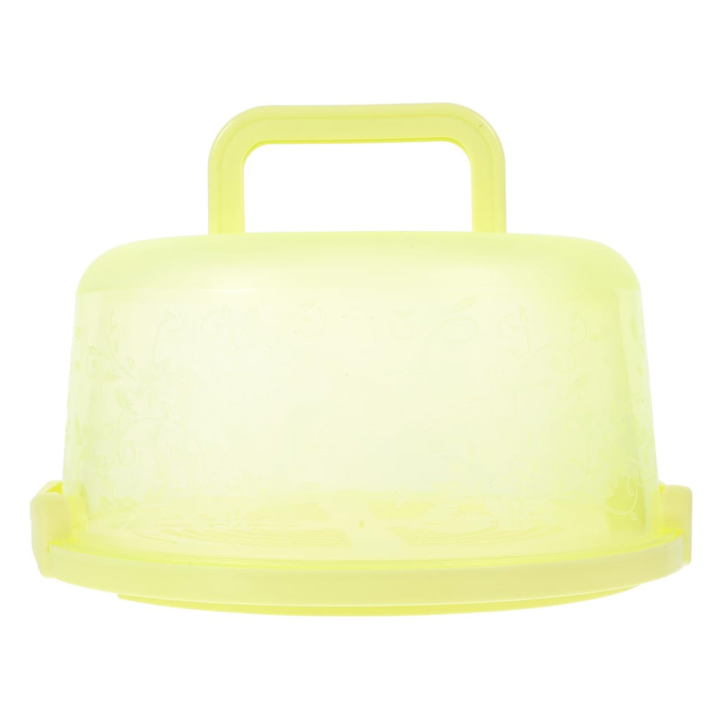 YARNOW Portable Cake Carrier with Handle 9.75 Inch Transparent Plastic Cake Box Kitchen Baking Storage Container for Birthday Parties Outdoor Use