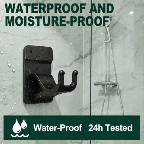 No Drill Curtain Rod Brackets - 8 Pack Adhesive Wall Hooks for Rods