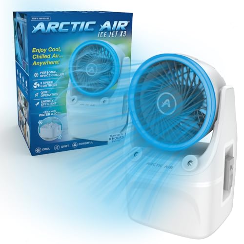 Portable Air Cooler Dual Mist Personal Space Fan with LED Mood Light