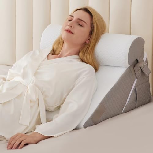 Adjustable Wedge Pillow Set for Acid Reflux & Back Support