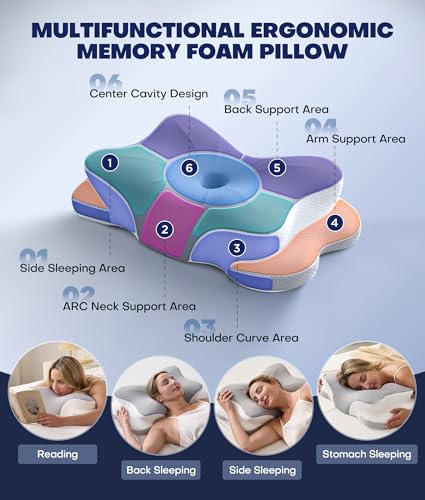 Ergonomic Cervical Neck Pillow for Pain Relief & Comfort