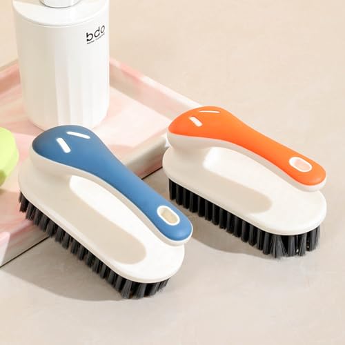 Soft Bristle Household Scrub Brush Set - 2 Pack Laundry & Shoe Cleaner