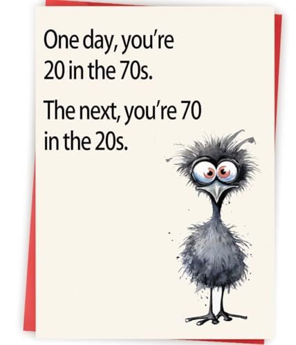 Funny 70th Birthday Card - Humorous Greeting Card for Men and Women