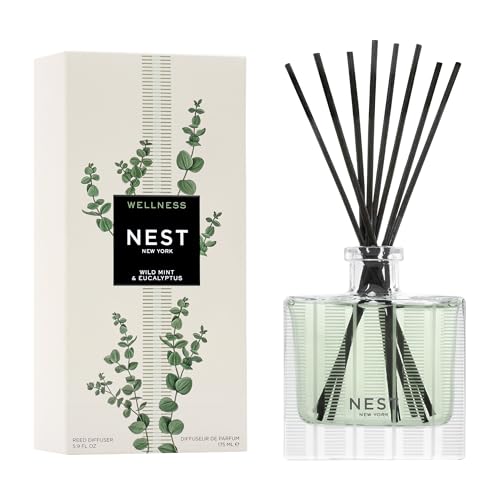 Wild Mint & Eucalyptus Reed Diffuser - 5.9 fl oz Home Fragrance Set