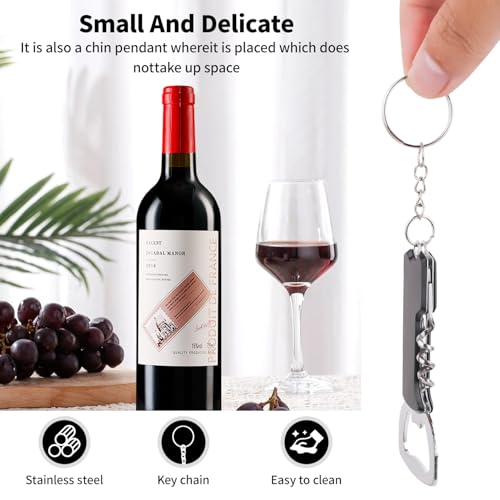 28 Pcs Stainless Steel Wine Bottle Openers with Keychain - Model BUWUSMU