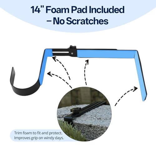 Adjustable Headstone Wreath Hanger for 6-11 Inch Gravestones - Black