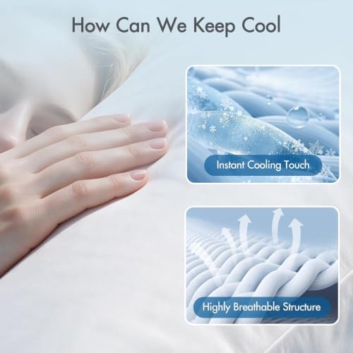 Cooling Body Pillow for Side Sleepers - 20"x54" Memory Foam