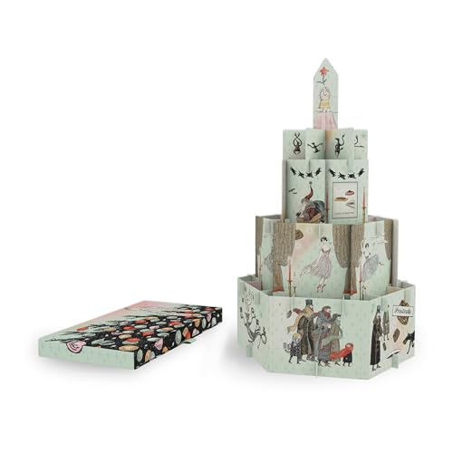 Edward Gorey Christmas Art Tower DIY Punch-Out Buildable Decor Set