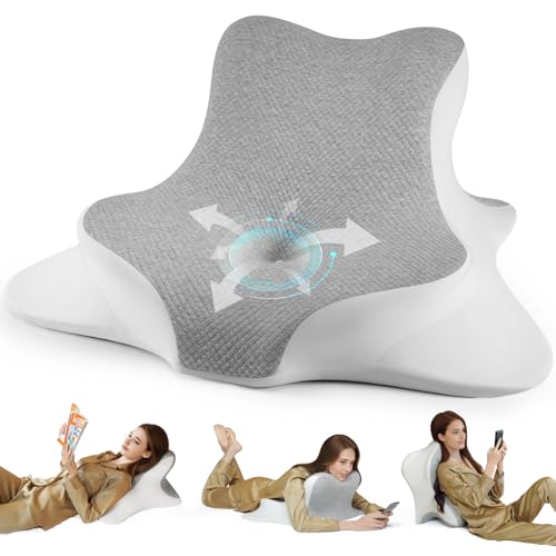 Ergonomic Memory Foam Reading Pillow for Back & Neck Support