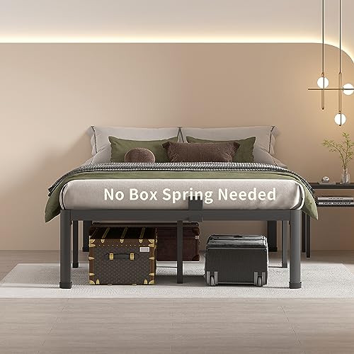 Full Size Metal Platform Bed Frame - 14 Inch Heavy Duty Steel Slats
