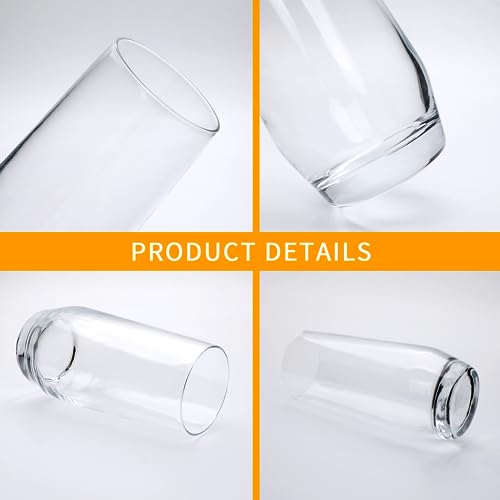 18oz Crystal Highball Glasses Set of 12 - Modern Durable Drinking Cups