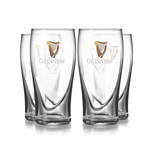 Gravity Pint Beer Glasses 20oz - Set of 4 Classic Pub Style Glassware