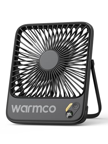 Warmco D3 10000mAh Portable Travel Fan 7-Inch Quiet Battery Powered Desk Fan