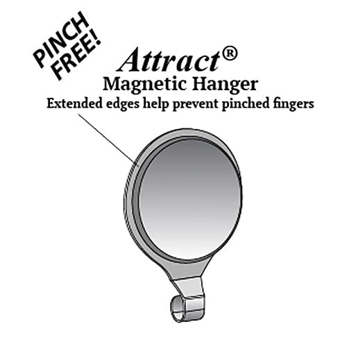Pinch-Free Magnetic Wreath Hanger for Steel Doors - Antique Brass (1 Pack)