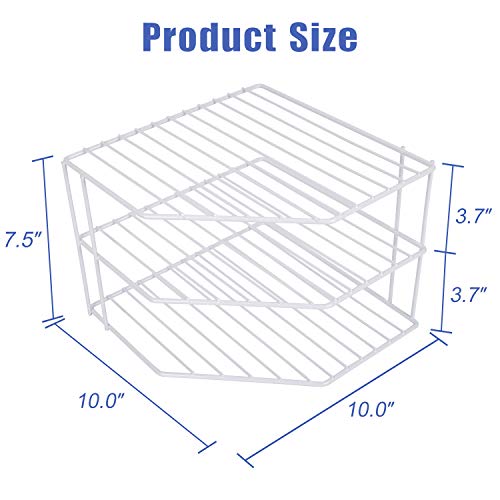 3-Tier Corner Shelf Organizer - Rust-Resistant Steel Kitchen Rack