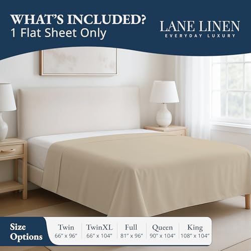 Queen Size Flat Sheet 100% Egyptian Cotton Sateen Weave Ultra Soft Breathable