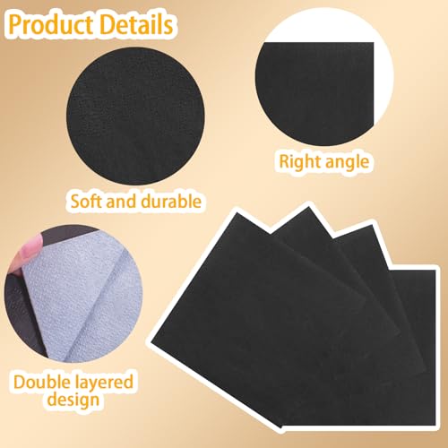 FLOWERCAT Black Cocktail Napkins 100-Count 2-Ply Disposable 10x10 Inches for Parties
