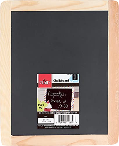 Plaid Double-Sided Framed Chalkboard 8.5x10.5 Inches - 1 Pack