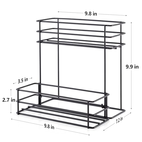 6-Bottle Coffee Syrup Organizer Rack for Kitchen Countertop Storage