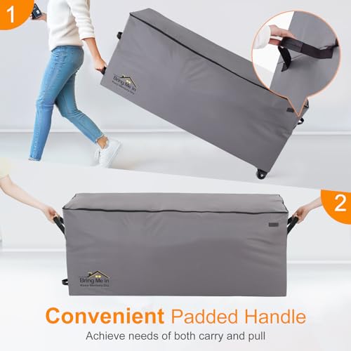 NettyPro 65L x 20W x 28H Wheel-On Storage Bag for Christmas Tree, Cushions & More - Grey