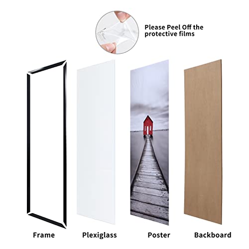 22.375 x 34 Black Poster Frame 3-Pack | Vertical & Horizontal Wall Mount