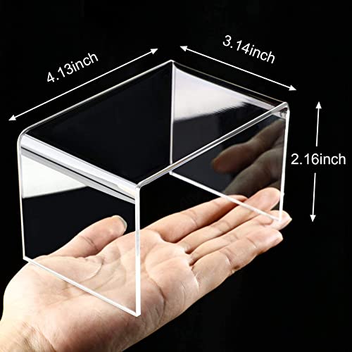 Clear Acrylic Display Risers, 6-Piece Set for Jewelry, Cupcakes & Desserts