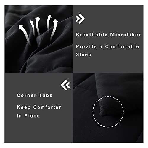 3-Piece Queen Comforter Set - Soft All-Season Down Alternative Bedding