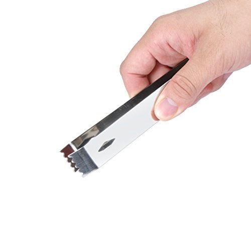 USATDD 2 Pack Small Stainless Steel Ice Tongs 5.9 Inch for Cocktails & Appetizers