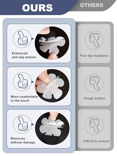 Secopad 24-Pack Clear Non-Slip Bathtub Stickers with Scraper - PEVA Safety Treads