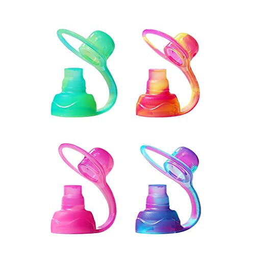 Silicone Food Pouch Toppers with Flow Control Valve 4-Pack