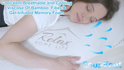 Ultra-Luxury Full Size Body Pillow - Shredded Memory Foam & Bamboo Cover