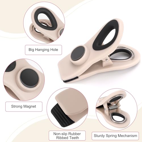 Magnetic Chip Clips for Food Storage - 12 Pack Neutral Sealing Clips