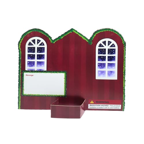 POPWOW Musical Christmas Card with Lights - Fireplace Scene, 3D Pop Up, Santa & Cats, Xmas Greeting Card, Envelope Included, 6.1x7.87 inches