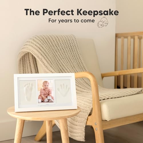 Baby Hand and Footprint Kit - Safe Air-Dry Clay Keepsake Picture Frame
