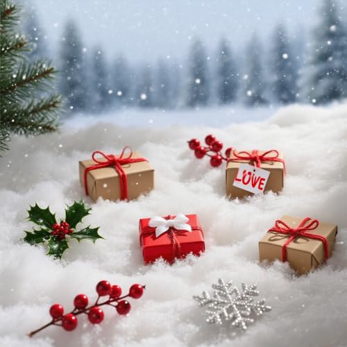 GlyinnHe Christmas Fake Snow Decor, Artificial Clouds Cotton Fluffy