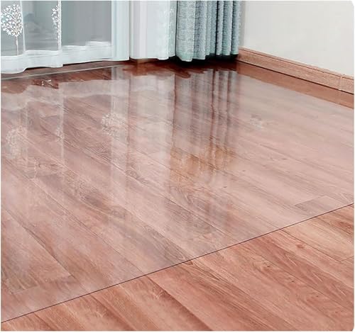 Clear PVC Floor Runner Mat - Non-Slip Hardwood & Carpet Protector, 4x5ft