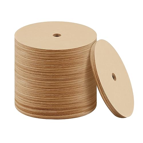 Unbleached Percolator Coffee Filters (300 Pack) - 3.75 Inch Natural Wood Pulp